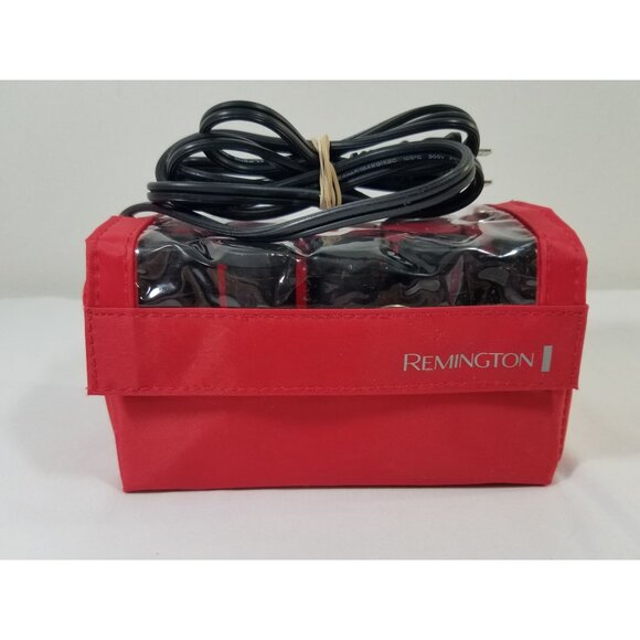 Remington Hot Rollers Curlers Travel Set 10 Red Black Compact WORKS H-1015 - Picture 8 of 8